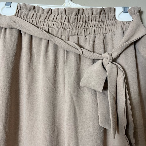 NWT Wide Leg High Waisted Adjustable Boho Chic Palazzo Pants Size Large Vacation - Picture 5 of 8